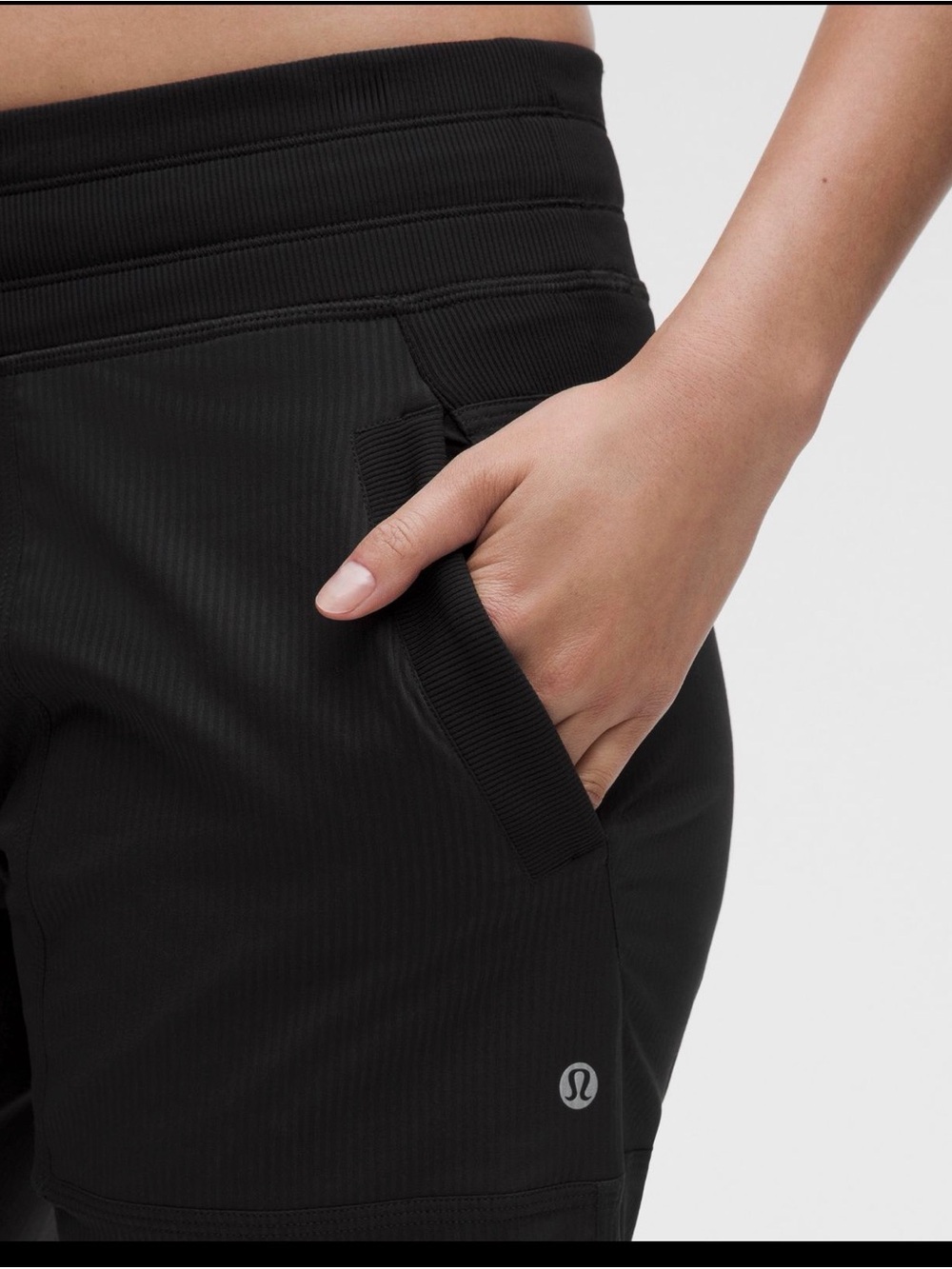 Outdoor Voices Black Ribbed Athletic Shorts